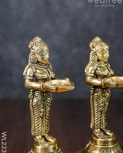 Brass Paavai Vilaku - Wl2238 Diya