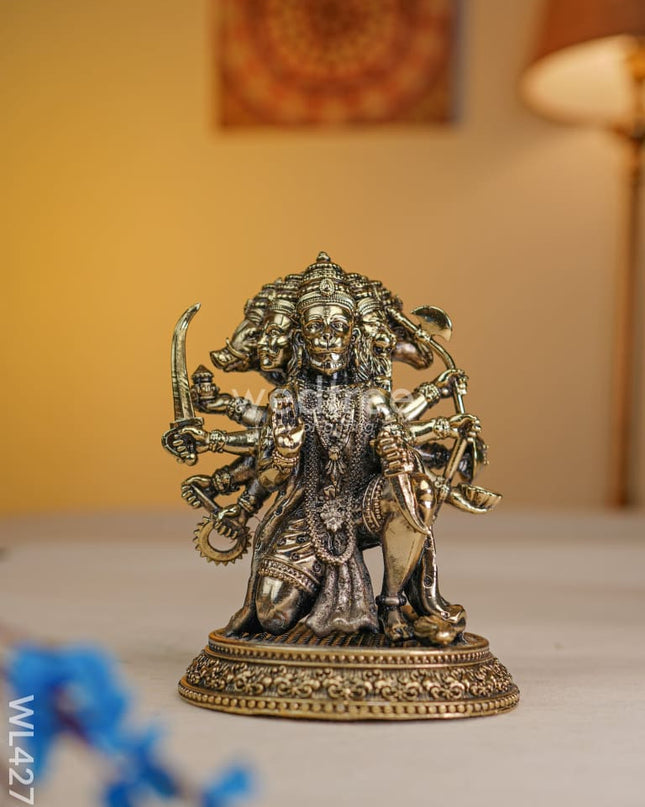 Brass Antique Panchmukhi Hanuman - Wl4276 Figurines