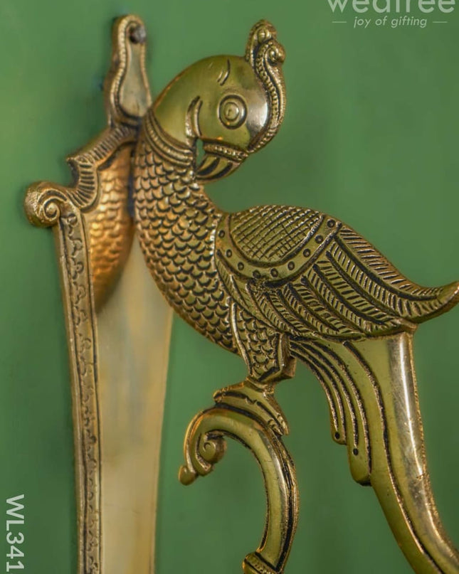 Brass Parrot Bracket - Wl3418 Figurines