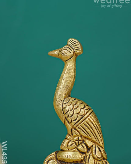 Brass Peacock Idol (Set Of 2) - Wl4354 Figurines
