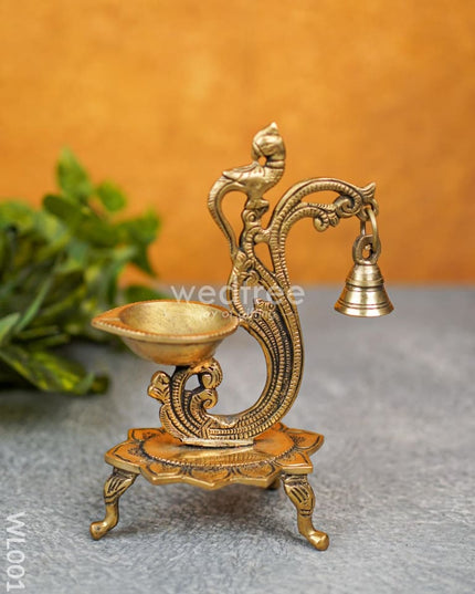 Brass Peacock Stand Diya - Wl0017