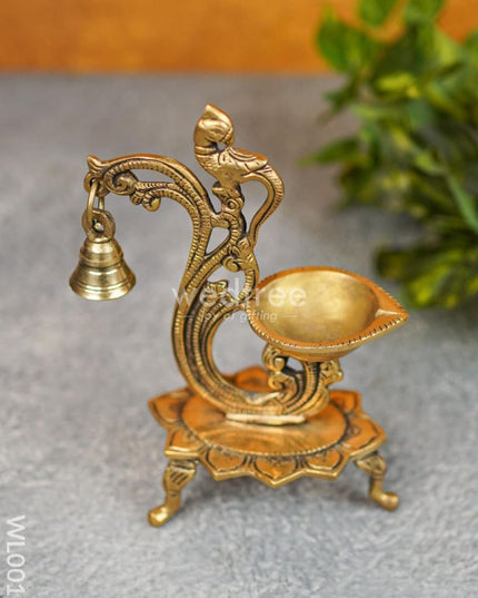 Brass Peacock Stand Diya - Wl0017