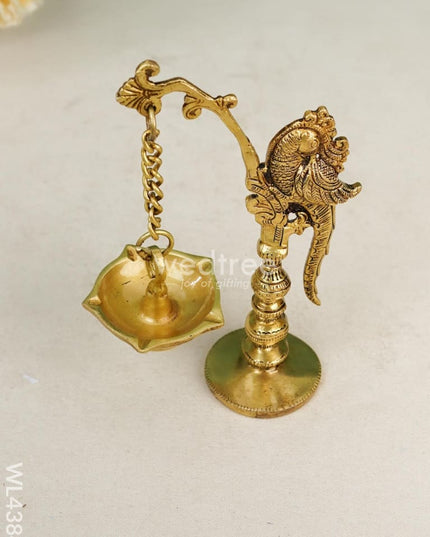 Brass Peacock Stand Hanging Diya - Wl4384