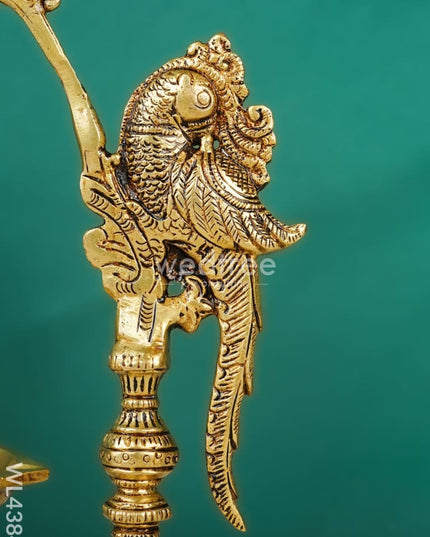 Brass Peacock Stand Hanging Diya - Wl4384
