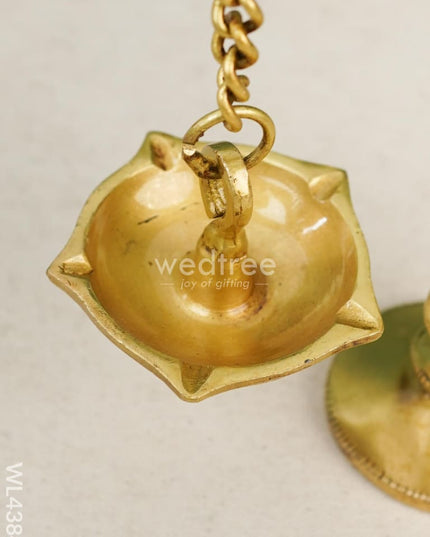 Brass Peacock Stand Hanging Diya - Wl4384