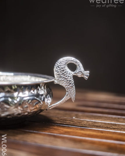 Brass Peacock Urli - Wl0060