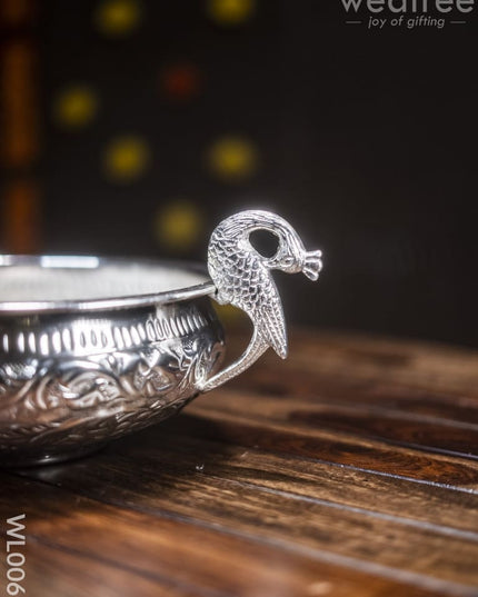 Brass Peacock Urli - Wl0061