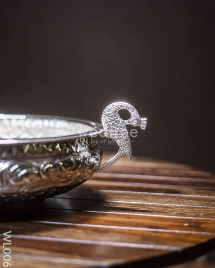 Brass Peacock Urli - Wl0062