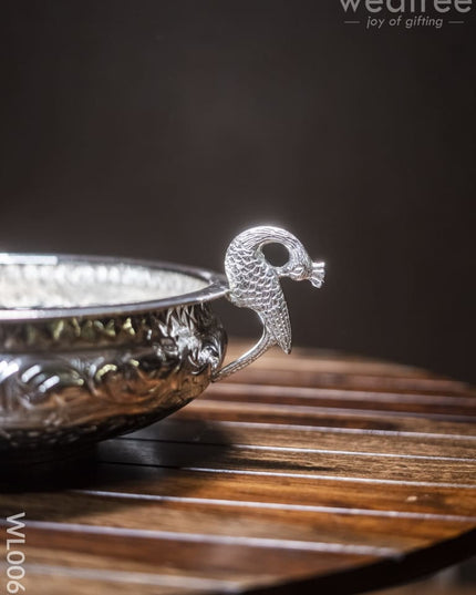 Brass Peacock Urli - Wl0062