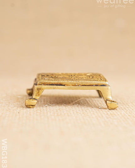 Brass Pooja Chowki - WBG1834 - Brass Pooja Utility RG