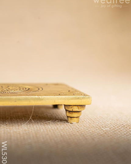 Brass Pooja Chowki - WL5303 - Brass Pooja Utility RG