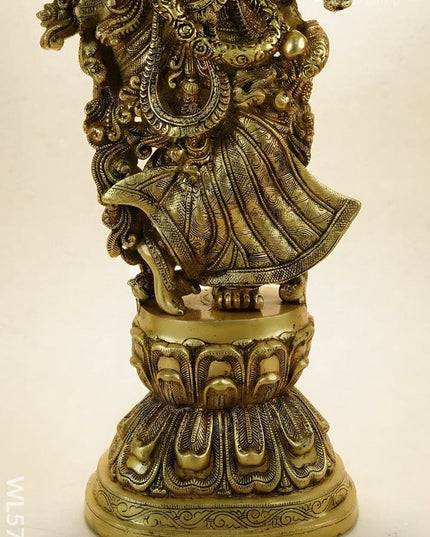 Brass Radha Krishna Idol - 30 Inch - WL5723 - Brass Figurines