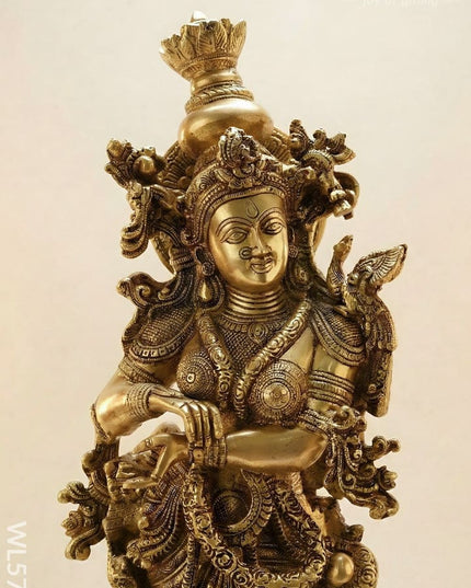 Brass Radha Krishna Idol - 30 Inch - WL5723 - Brass Figurines