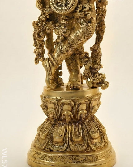 Brass Radha Krishna Idol - 30 Inch - WL5723 - Brass Figurines