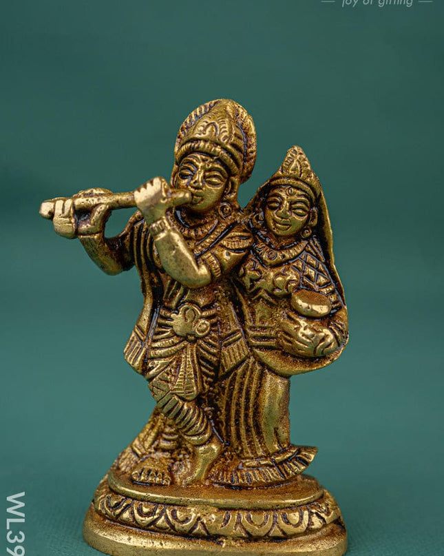 Brass Radha-Krishna Idol - WL3992 - Brass Figurines