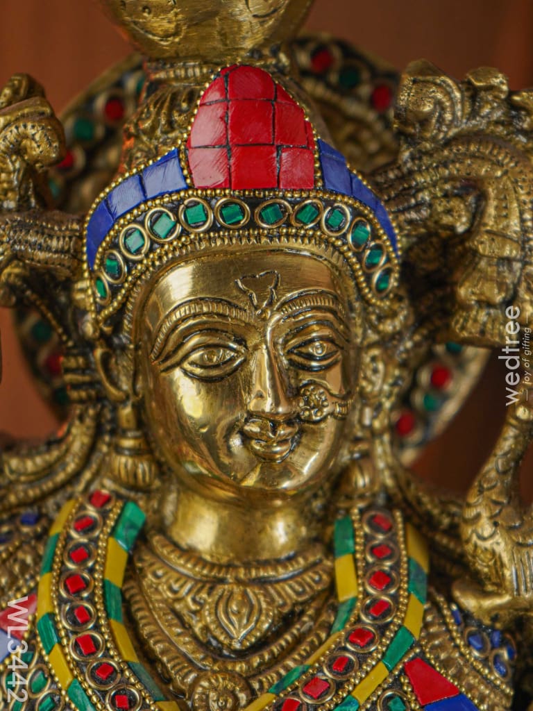 Brass Radha Krishna - Set Of 2 Wl3442 Figurines