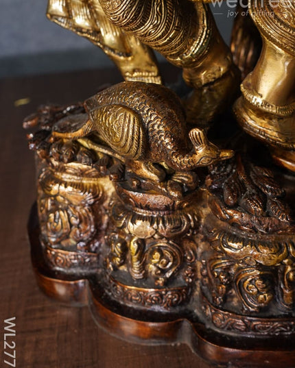 Brass Radha-Krishna With Tree - Wl2773 Figurines