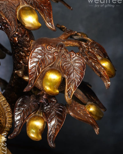 Brass Radha-Krishna With Tree - Wl2773 Figurines