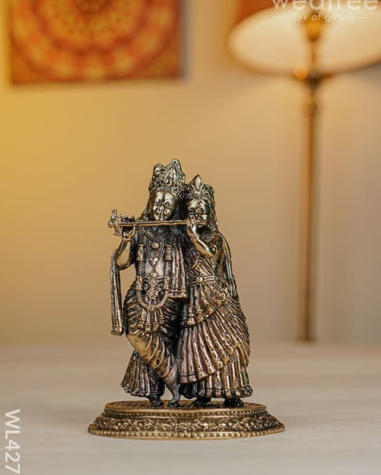 Brass Antique Radha-Krishna - Wl4279 Figurines
