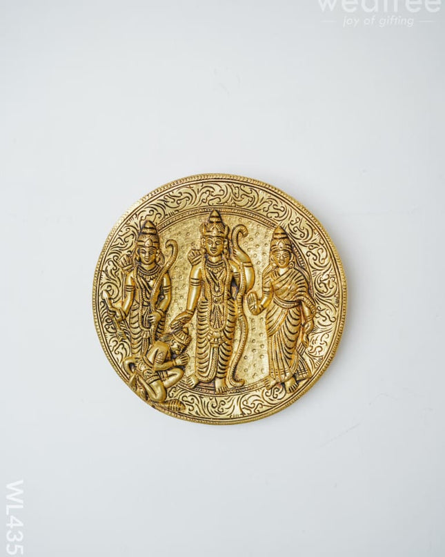 Brass Ram Darbar Wall Hanging - Wl4359