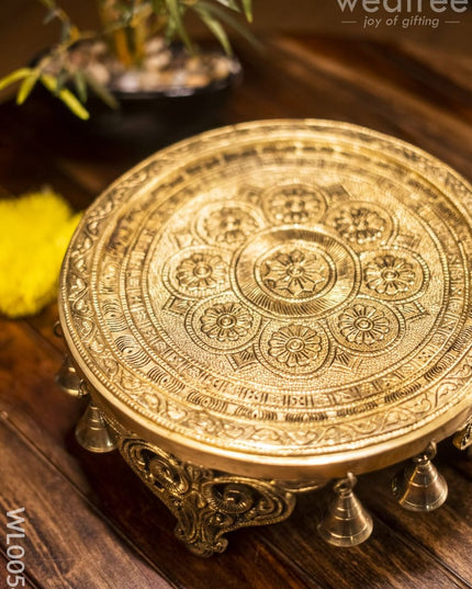 Brass Round Chowki - Wl0054 Utility