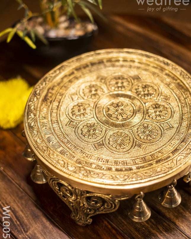 Brass Round Chowki - Wl0054 Utility