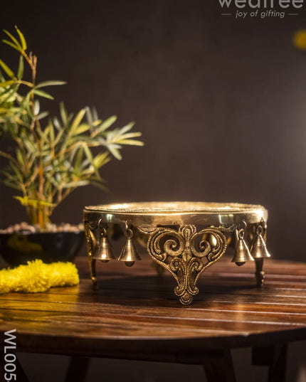 Brass Round Chowki - Wl0054 Utility