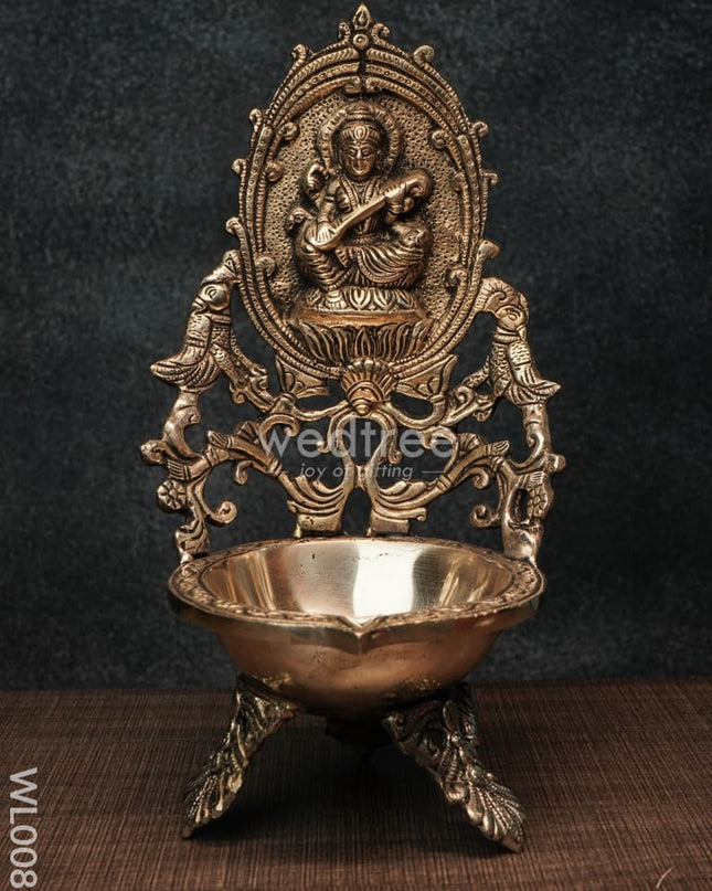 Saraswathi Diya (Brown Antique Finish) - Wl0081 Brass