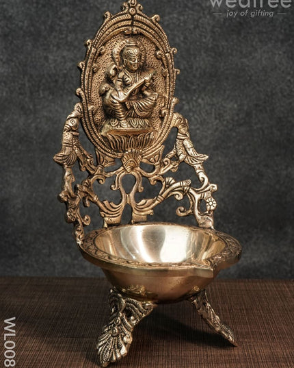 Saraswathi Diya (Brown Antique Finish) - Wl0081 Brass