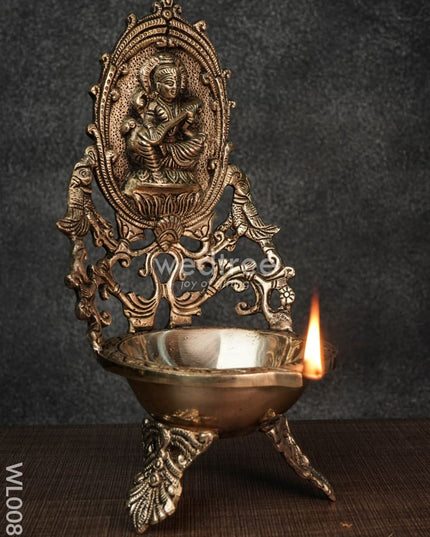 Saraswathi Diya (Brown Antique Finish) - Wl0081 Brass