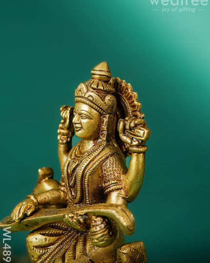 Brass Saraswathi Idol - 7 inch - WL4897 Brass Figurines