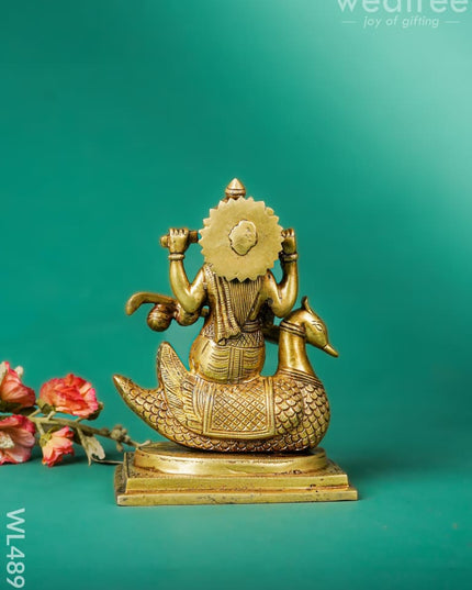 Brass Saraswathi Idol - 7 inch - WL4897 Brass Figurines
