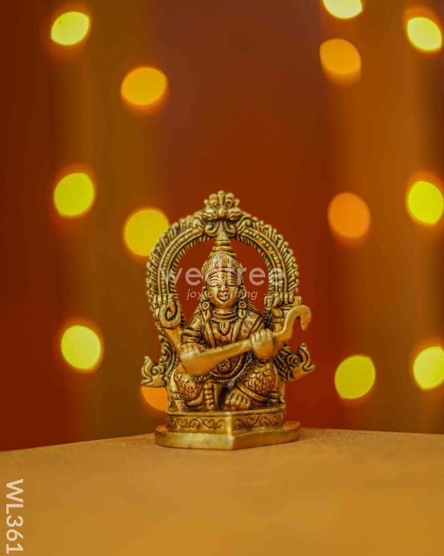 Brass Saraswathi Idol - Wl3617 Figurines