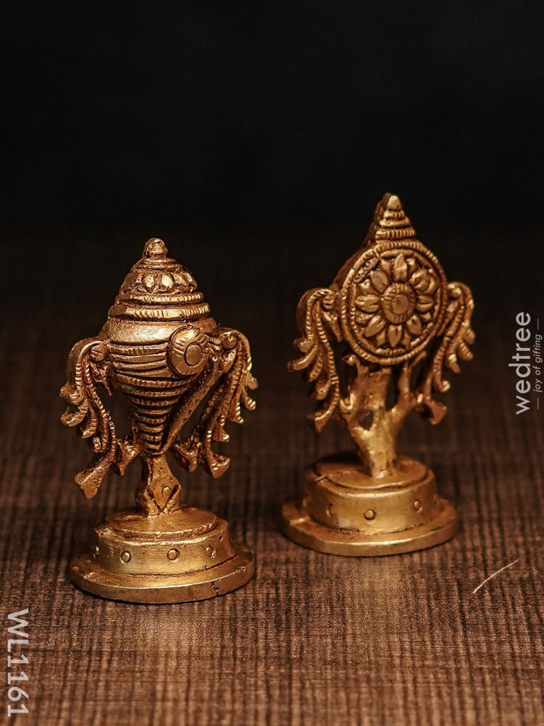 Brass Shank And Chakra - Wl1161 Figurines