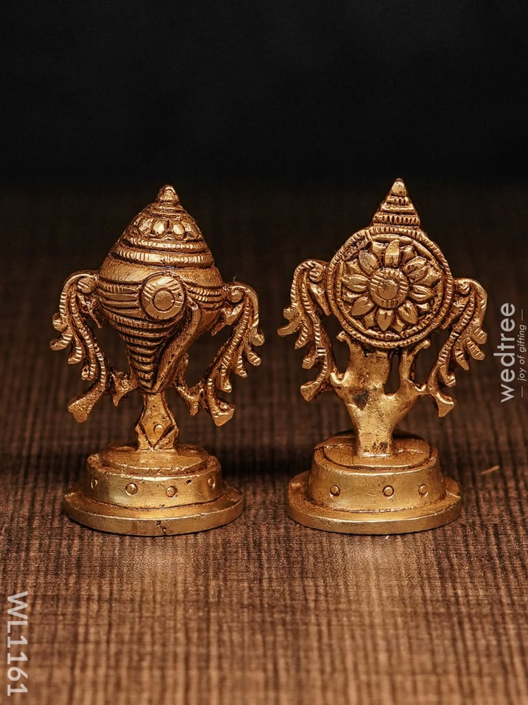 Brass Shank And Chakra - Wl1161 Figurines
