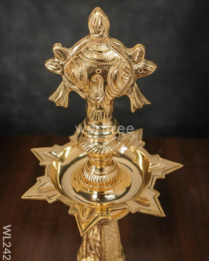 Brass Shank & Chakra Kuthu Vilakku - Wl2424 Diya