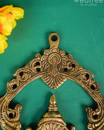 Brass Shank Chakra Naama Wall Hanging - Set Of 3 Wl4677