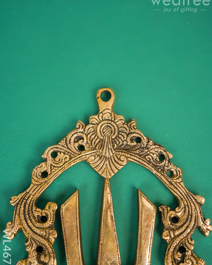Brass Shank Chakra Naama Wall Hanging - Set Of 3 Wl4677
