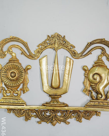 Brass Shank Chakra Naama Wall Hanging - Wl4363