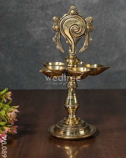 Brass Shank-Chakra-Nama Vilakku - Wl0893 Diya