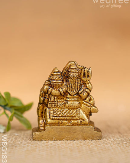 Brass Shiv Parivar Idol - 2 inch - WBG1837 - Brass Figurines - RG