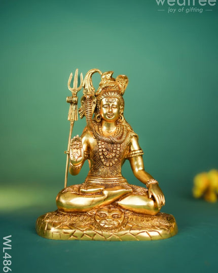Brass Shivan Idol - 10 inch - WL4866 Brass Figurines