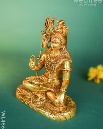 Brass Shivan Idol - 10 inch - WL4866 Brass Figurines