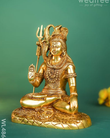 Brass Shivan Idol - 10 inch - WL4866 Brass Figurines