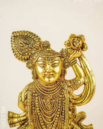Brass Shreenathji Idol - WL2210-2 - Brass Figurines