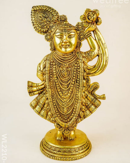 Brass Shreenathji Idol - WL2210-2 - Brass Figurines