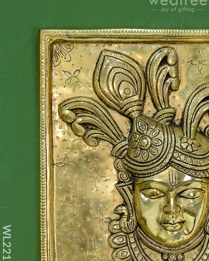 Brass Shreenathji Wall Hanging - Wl2212 Figurines