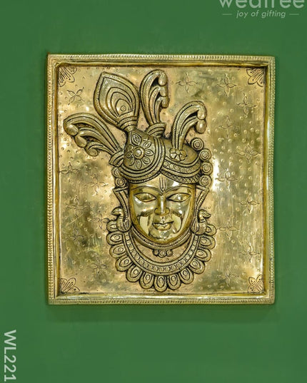 Brass Shreenathji Wall Hanging - Wl2212 Figurines