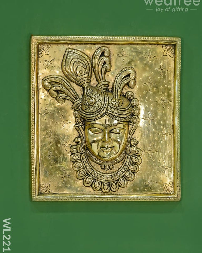 Brass Shreenathji Wall Hanging - Wl2212 Figurines