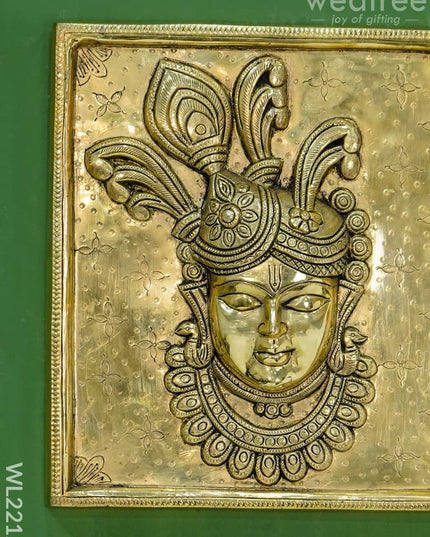 Brass Shreenathji Wall Hanging - Wl2212 Figurines